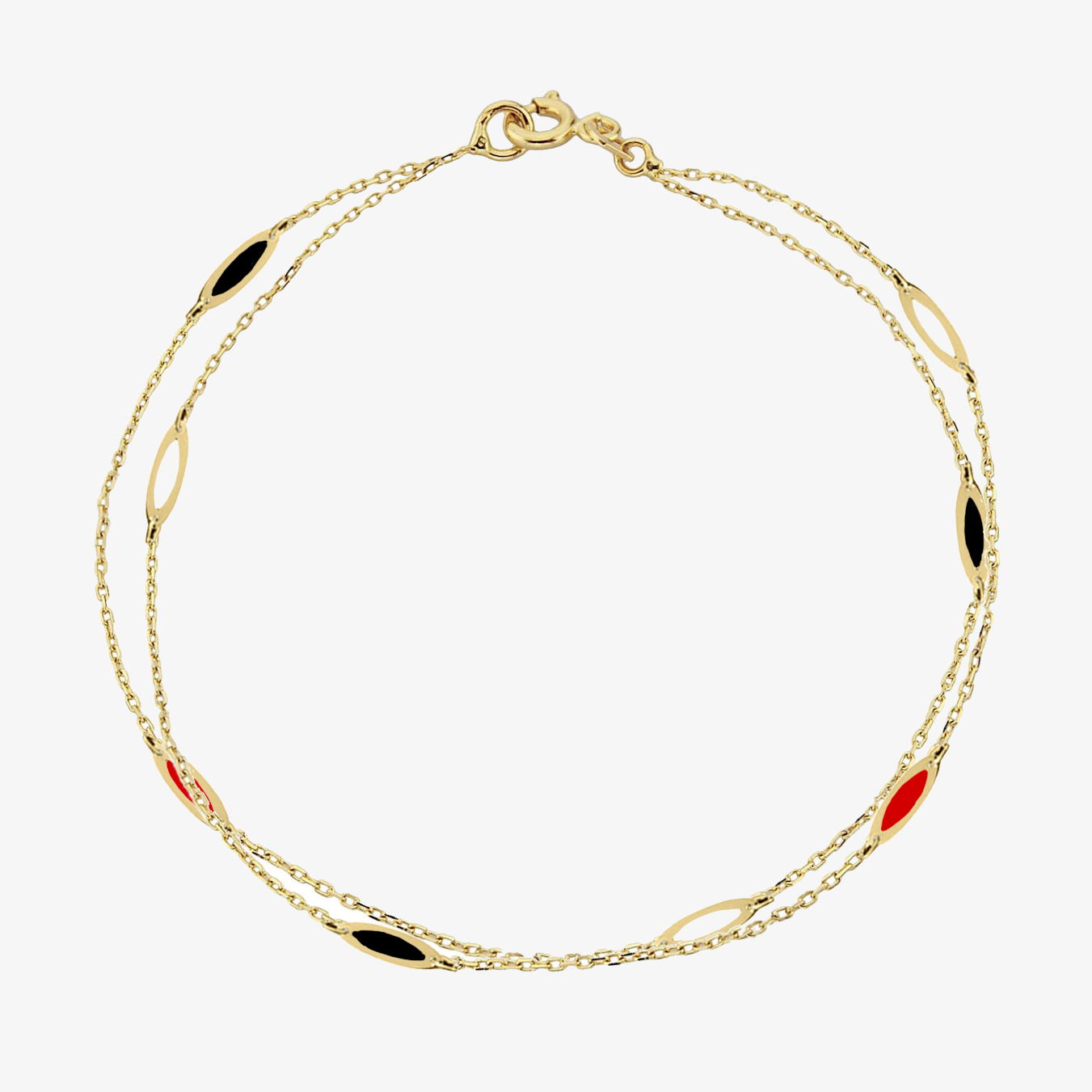 διπλοβραχιολι9Κ.125εθρω Χρυσό 9Κ Γυναικείο Διπλό Βραχιόλι με Σμάλτο Έρχεται σε πολυτελή συσκευασία δώρου. Σας προσφέρουμε εγγύηση ποιότητας Guarantee με κάθε κόσμημα που διασφαλίζει την ποιότητα του μετάλλου και των πετρών για κάθε κόσμημα ανεξαιρέτως ποσού.