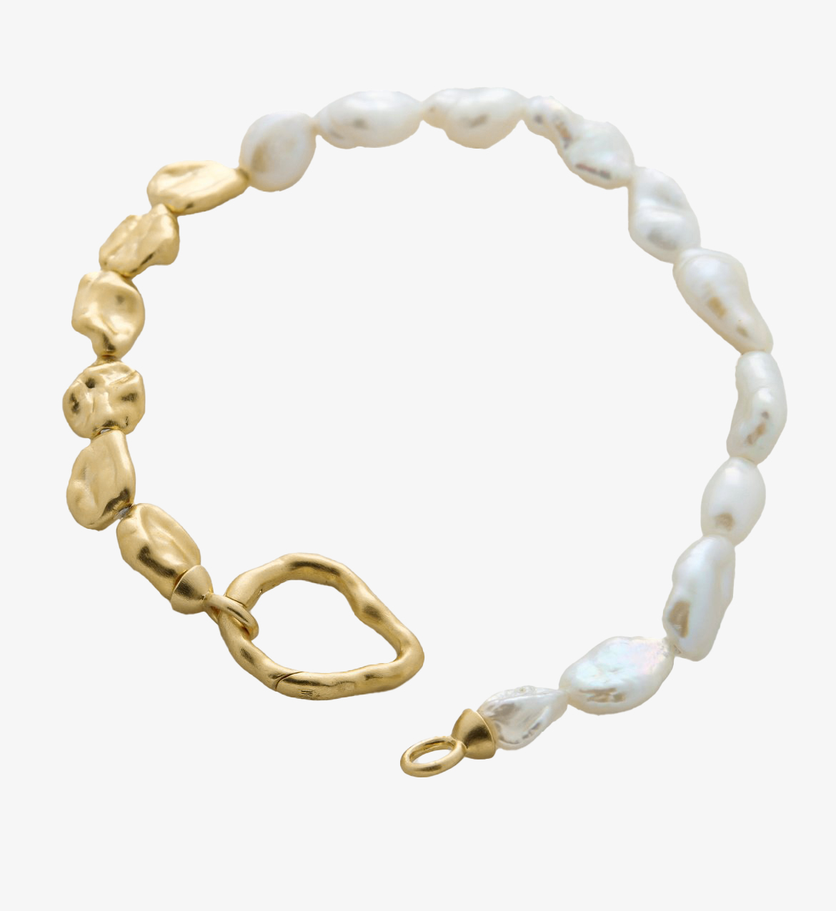 Ασημένιο 925 Επιχρυσωμένο Βραχιόλι με Μαργαριτάρια Ασημένιο 925 Επιχρυσωμένο Βραχιόλι με Μαργαριτάρια