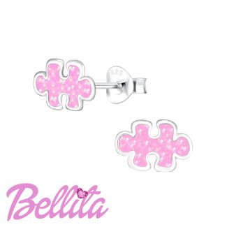 Bellita Παιδικά Σκουλαρίκια Ροζ Παζλ