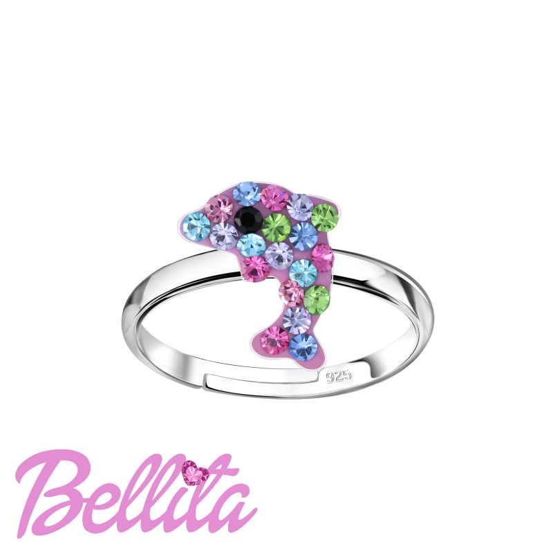 Bellita Παιδικό Δαχτυλίδι Δελφίνι με Πέτρες