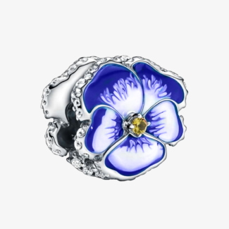 Ασημένιο 925 Στοιχείο Λουλούδι Μπλε