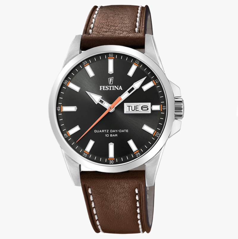 Ανδρικό Ρολόι Festina Brown Leather