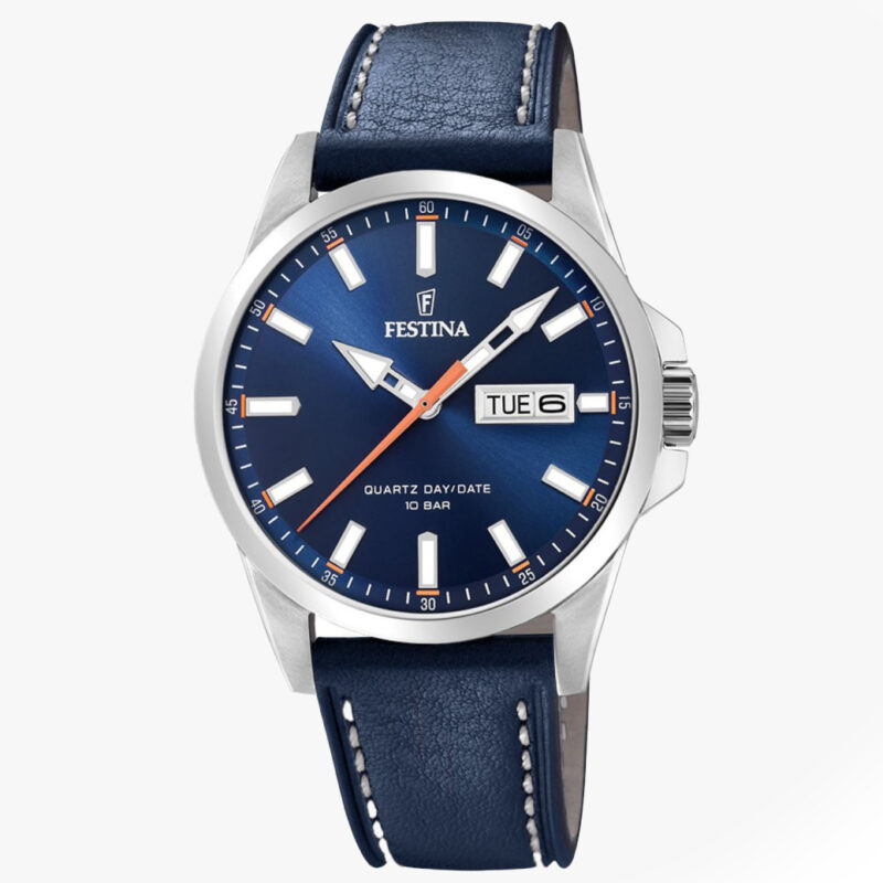 Ανδρικό Ρολόι Festina Gents Blue Leather