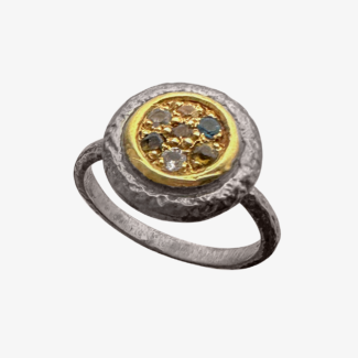 Ασημένιο 925 Χειροποίητο Δαχτυλίδι με Μαύρισμα