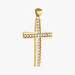 9Κ Σταυρός με Αλυσίδα Βαπτιστικός Χρυσός 57335