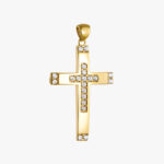 Σταυρός με Αλυσίδα Βαπτιστικά Χρυσά 9Κ 57355