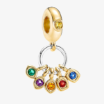 Ασημένιο Επιχρυσωμένο Κρεμαστό Στοιχείο για Βραχιόλι