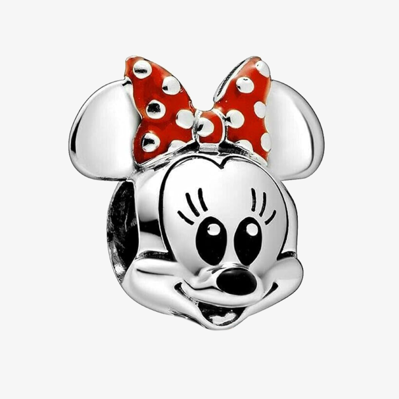 Minnie Mouse Ασημένιο 925 Στοιχείο για Βραχιόλι