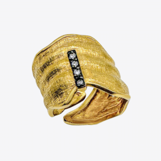 Ασημένιο 925 Επιχρυσωμένο Χειροποίητο Δαχτυλίδι