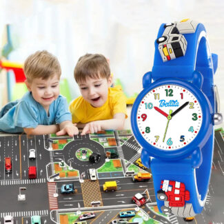 Bellita Παιδικό Ρολόι για Αγόρι Μπλε με Φορτηγά