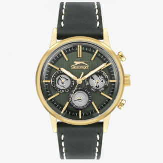 Ανδρικό Ρολόι Slazenger Gold Chronograph Green Strap