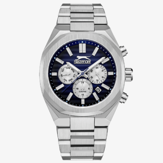 Ανδρικό Ρολόι Slazenger Chronograph St. Steel Blue Polygonal