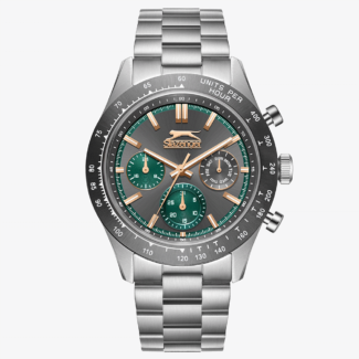 Ανδρικό Ρολόι Slazenger Chronograph St. Steel Grey-Green