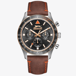 Ανδρικό Ρολόι Slazenger Modern Chrono Brown Strap