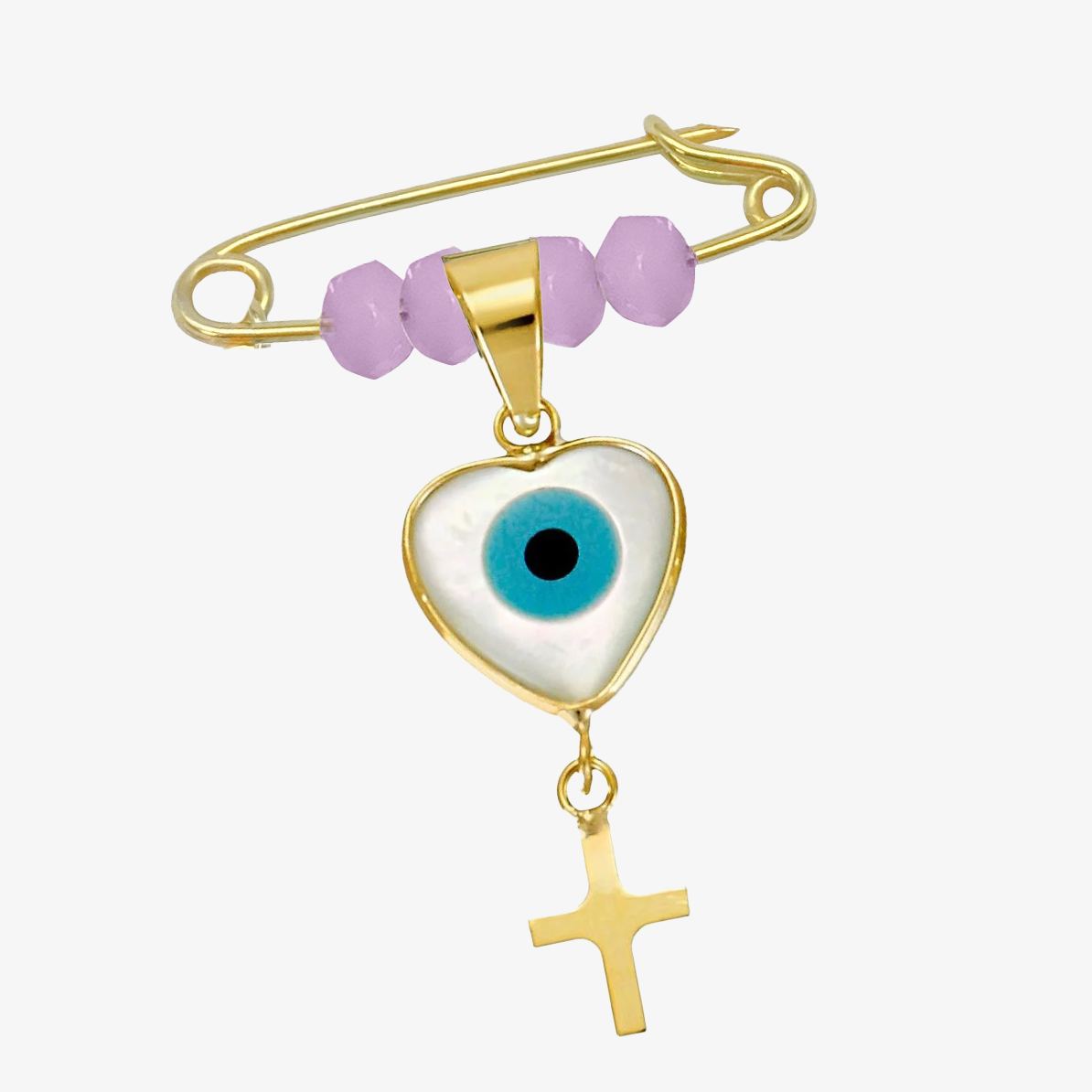 Χρυσό 9Κ Ματάκι Σταυρουδάκι για Κορίτσι σε Παραμάνα