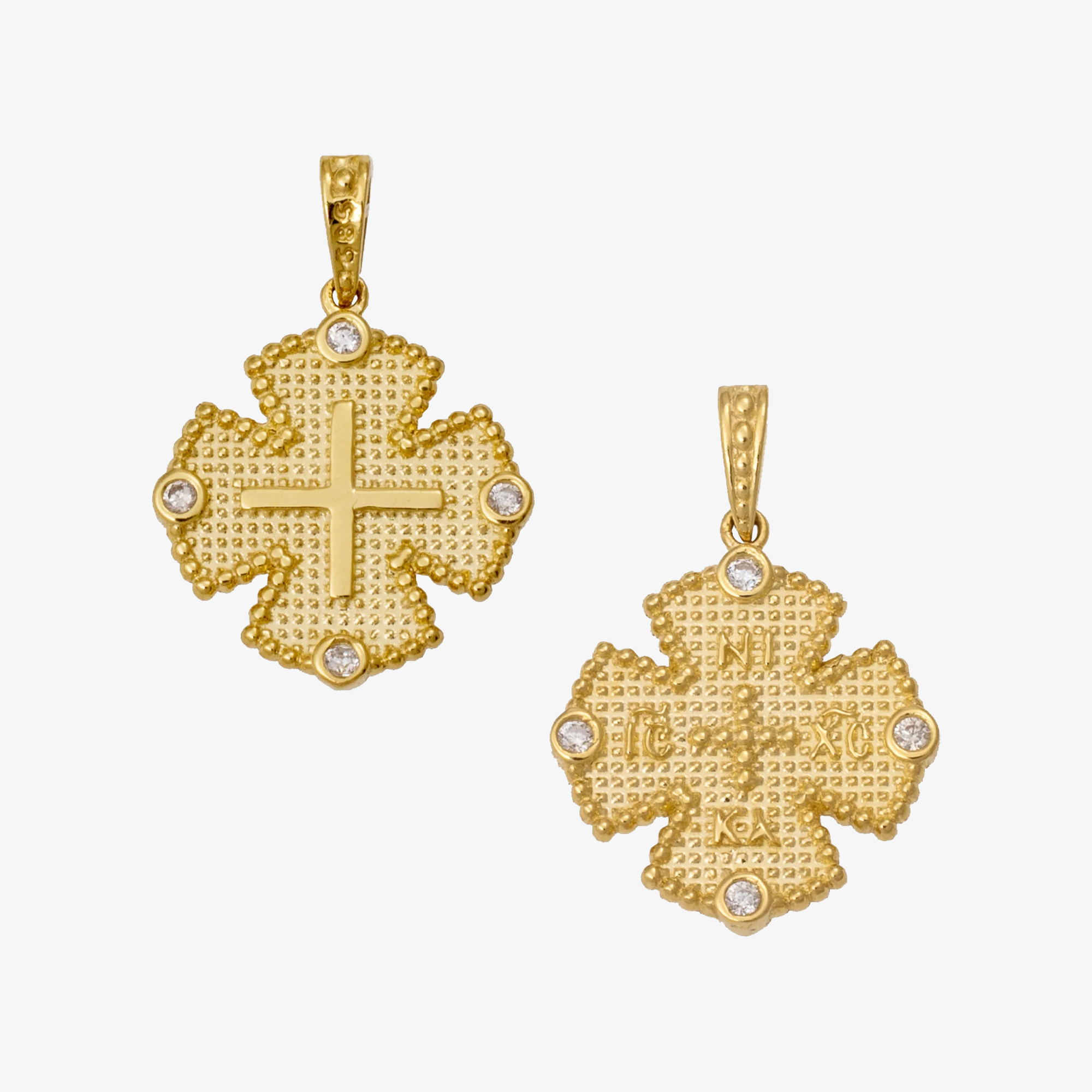 K9 Χρυσό Μενταγιόν Κωνσταντινάτο IC XC NΙ ΚΑ Σταυρός K9 Χρυσό Μενταγιόν Κωνσταντινάτο IC XC NΙ ΚΑ Σταυρός
