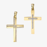 Κ14 Σταυρός με Αλυσίδα Γυναικείος Διπλής Όψης 1855