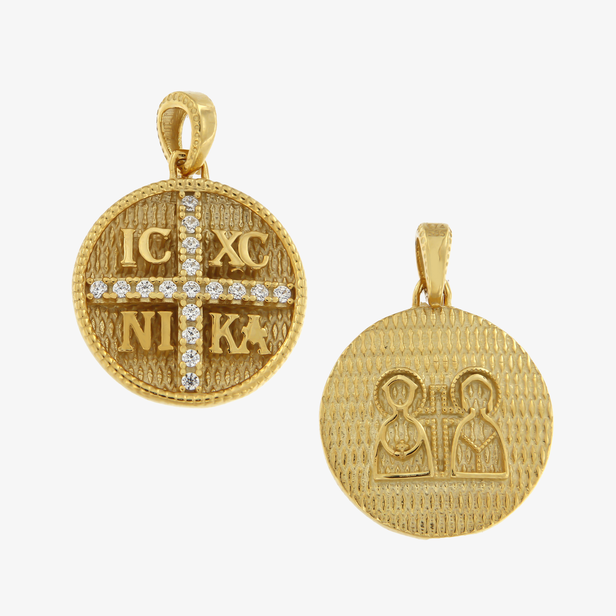 K14 Χρυσό Μενταγιόν Κωνσταντινάτο Διπλής Όψης K14 Χρυσό Μενταγιόν Κωνσταντινάτο Διπλής Όψης