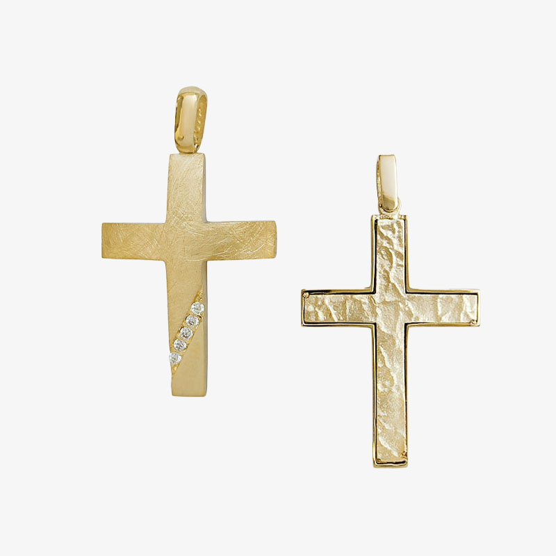 Κ14 Σταυρός Βαπτιστικός Γυναικείος Ματ Ιδιαίτερος