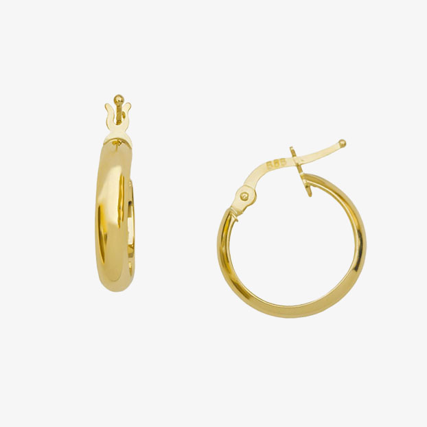 Χρυσά 9Κ Γυναικεία Κρικάκια Απλά Στρογγυλά Κούφια Χρυσά 9Κ Γυναικεία Κρικάκια Απλά Στρογγυλά Κούφια