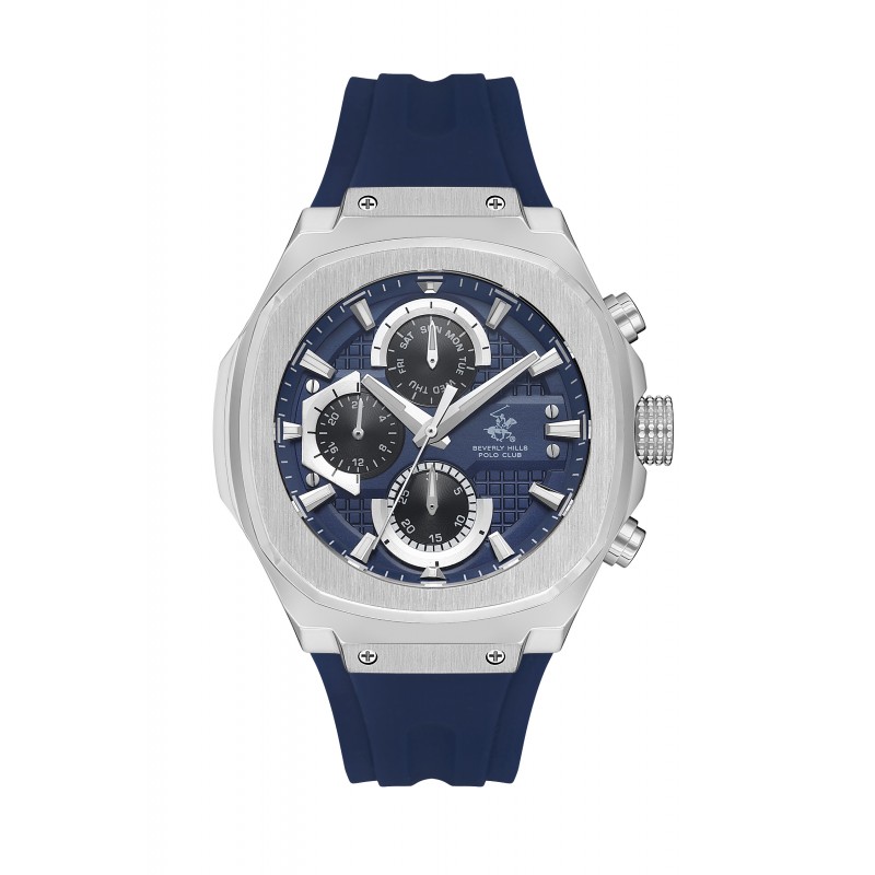 Ανδρικό Ρολόι Blue Rubber Beverly Hills Polo Club