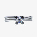 Λευκόχρυσο Κ18 Μονόπετρο με Διαμάντι 0,19ct