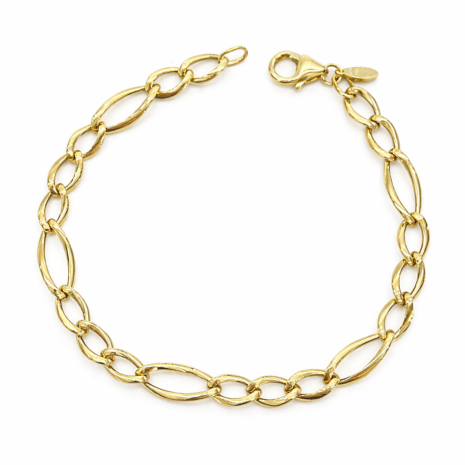 Χρυσό 9Κ Βραχιόλι Αλυσίδα Γυαλιστερή