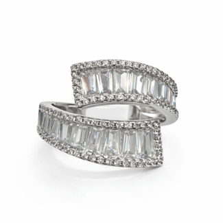 Ασημένιο 925 Ζιργκονάτο Ανοιχτό Γυναικείο Δαχτυλίδι