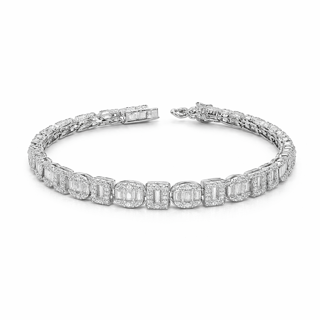 Ιδιαίτερο Βραχιόλι Ριβιέρα Ασήμι 925 με Παγέτες Ιδιαίτερο Βραχιόλι Ριβιέρα Ασήμι 925 με Παγέτες