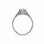 Μονόπετρο Δαχτυλίδι K14 με Στολισμένη Κορώνα