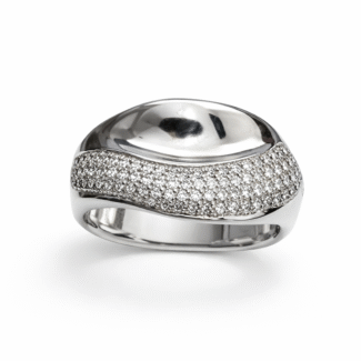 Γυναικείο Ασημένιο 925 Δαχτυλίδι με Καμπύλη