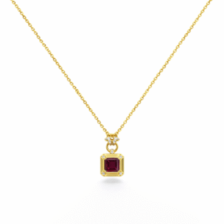 Κολιέ Ασήμι 925 Επιχρυσωμένο Μοντέρνο με Αμέθυστο