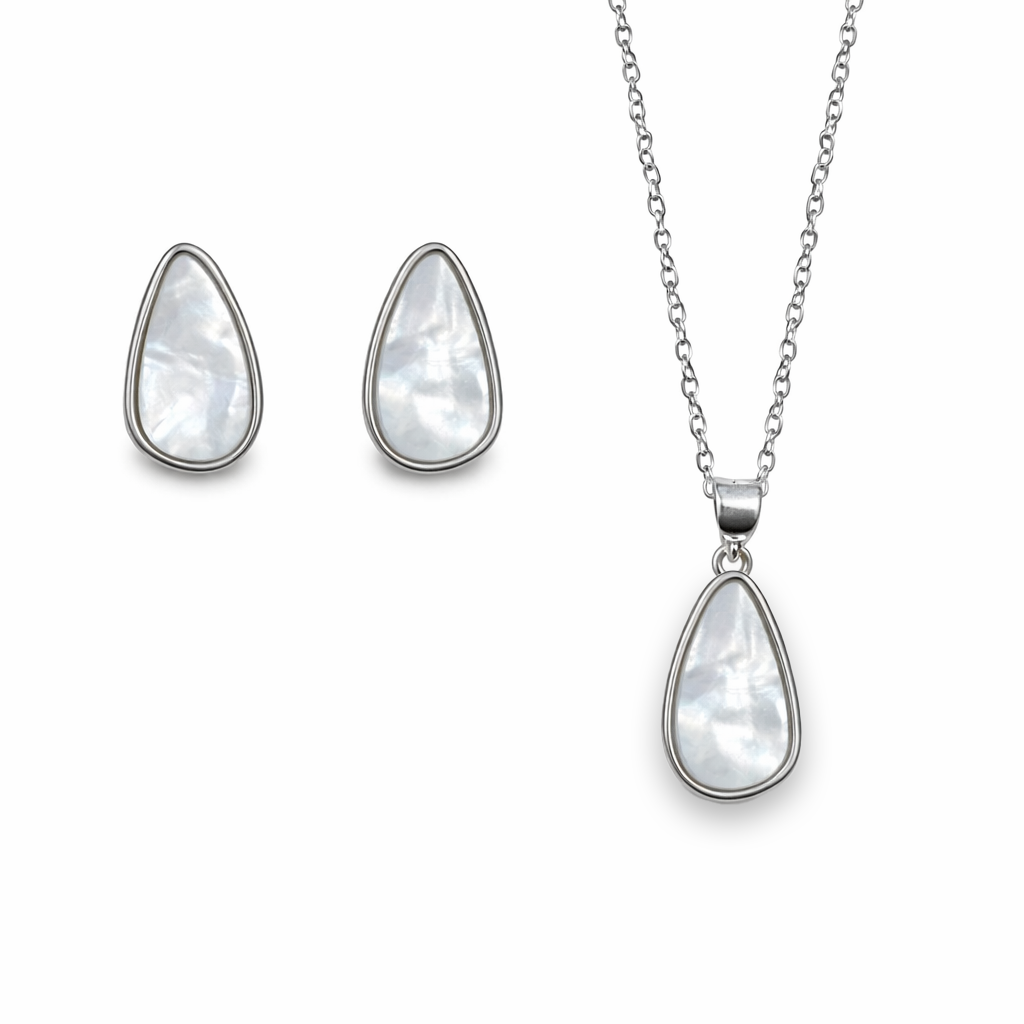 Γυναικείο Ασημένιο 925 Σετ Κολιέ και Σκουλαρίκια με Φίλντισι