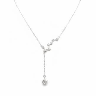 Ασημένιο 925 Κολιέ Γραβάτα με Ζιργκόν