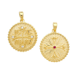 K9 Χρυσό Μενταγιόν Κωνσταντινάτο IC XC NΙ ΚΑ Ιδιάιτερο