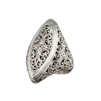 Gerochristo Mediterranean Marquise shape Ring in Sterling Silver