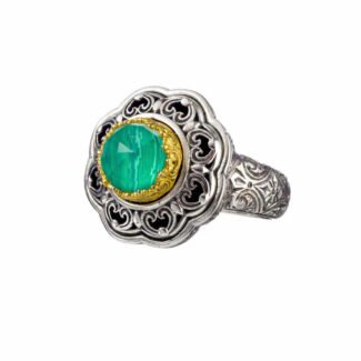 Gerochristo Penelope Round Ring in Sterling Silver