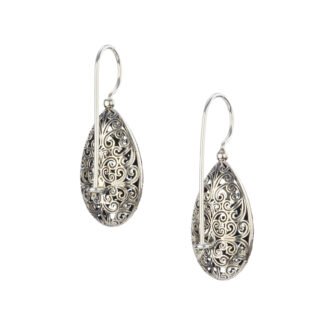 Gerochristo Kallisto Teardrop Earrings in oxidized Silver 925