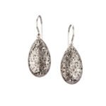 Gerochristo Kallisto Teardrop Earrings in oxidized Silver 925