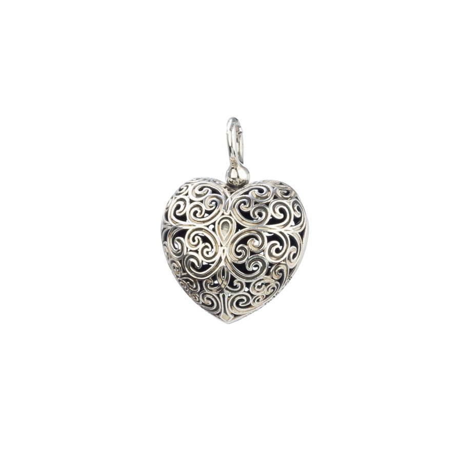 Gerochristo Kallisto Heart pendant in oxidized silver 925 Gerochristo Kallisto Heart pendant in oxidized silver 925