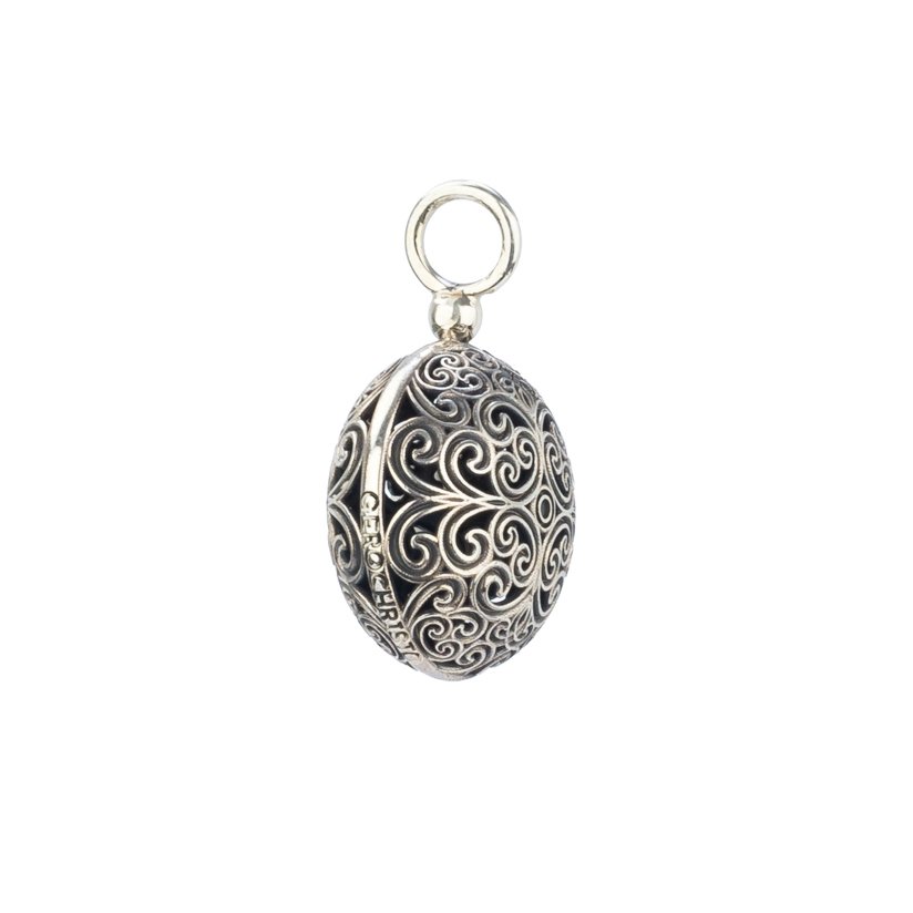 Gerochristo Kallisto Round pendant in oxidized silver 925 Gerochristo Kallisto Round pendant in oxidized silver 925