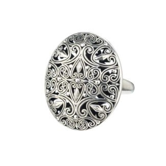 Gerochristo Kallisto Oval Ring in Oxidized Silver