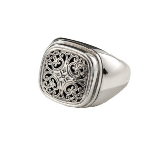 Gerochristo Simplicity Square Ring in Sterling Silver