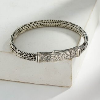 Gerochristo Minoas Bracelet in sterling silver -19cm