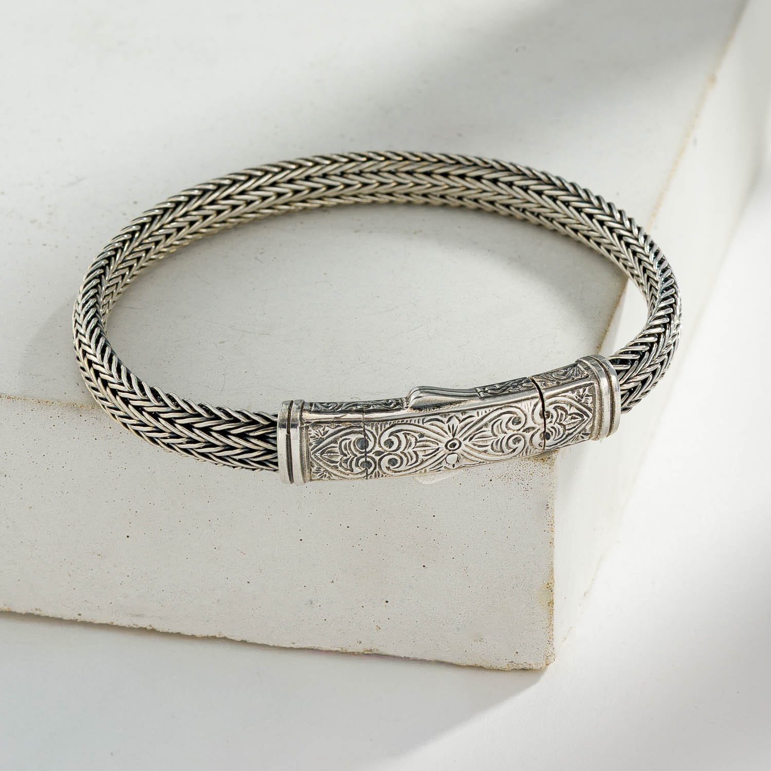 Gerochristo Minoas Bracelet in sterling silver -19cm