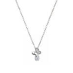 Ασημένιο 925 Διακριτικό Κολιέ με Moissanite 0,2ct Πεταλούδα