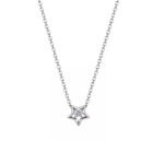 Ασημένιο 925 Διακριτικό Κολιέ με Moissanite 0,2ct Αστέρι