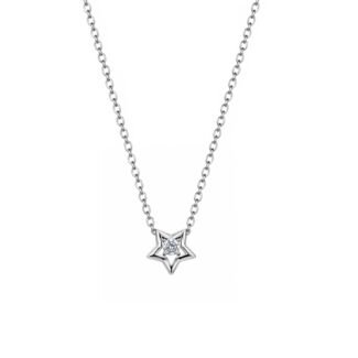 Ασημένιο 925 Διακριτικό Κολιέ με Moissanite 0,2ct Αστέρι